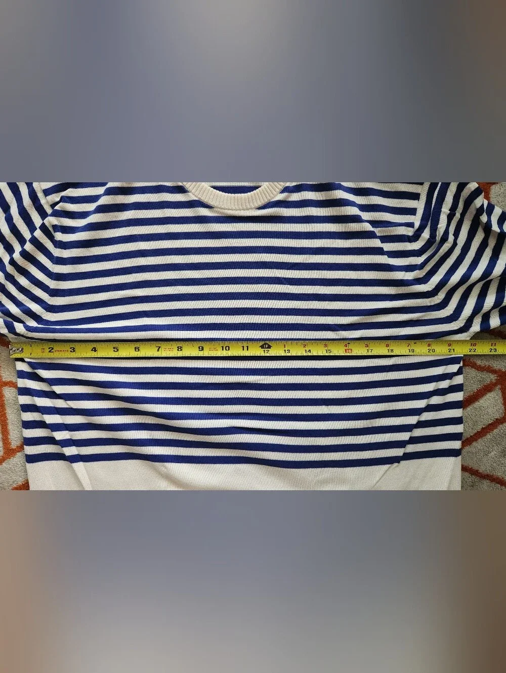 Jack Spade - Striped Crewneck Sweater, Blue & White, Size Large